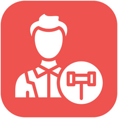 Public Defender Male vector icon illustration of Law & Legislation iconset.