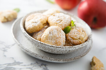 Homemade apple cookies