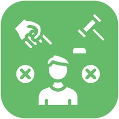 Not Guilty vector icon illustration of Law & Legislation iconset.