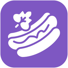 Vegan Hot Dog vector icon illustration of Street Food iconset.