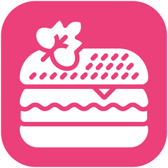 Vegan Burger vector icon illustration of Street Food iconset.
