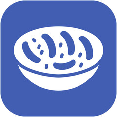 Tteokbokki vector icon illustration of Street Food iconset.