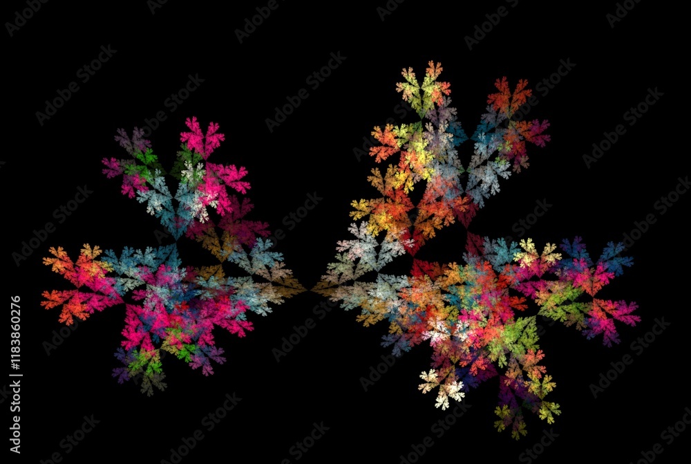 Poster computer generated fractal pattern and shape