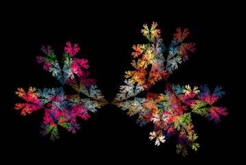 Computer generated fractal pattern and shape