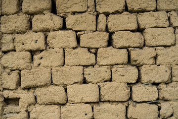 Rural retro earth wall house walls