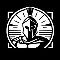 Spartan silhouette vector design
