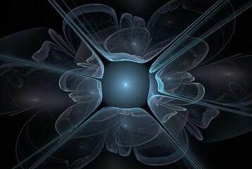 Computer generated fractal pattern and shape