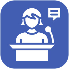 Speech vector icon illustration of Business Training iconset.
