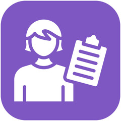 Mentor Female vector icon illustration of Business Training iconset.