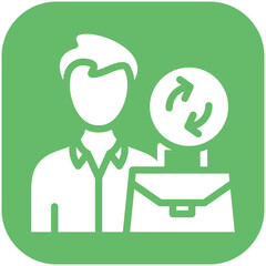 Job Rotation vector icon illustration of Business Training iconset.