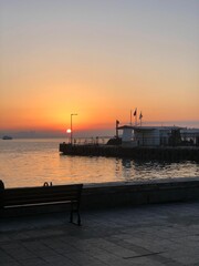 sunset over the sea from in Istanbul