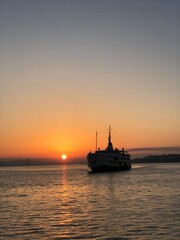 sunset over the sea from in Istanbul