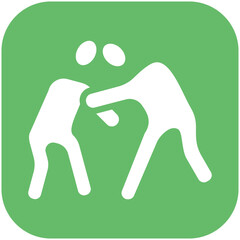 Headbutt vector icon illustration of Generation Gap iconset.