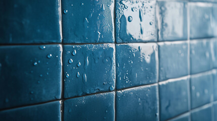 Carreaux bleu pour salle de bain 