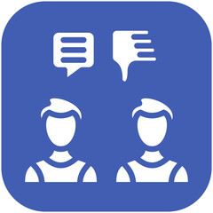 Disrespect vector icon illustration of Generation Gap iconset.