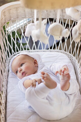 baby sleeping in bed