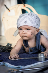 little child in a cap
