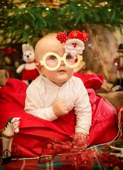 parent and child in santa claus costume
