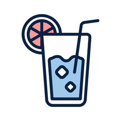 Refreshing juice glass promoting hydration and healthy living