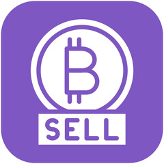 Sell vector icon illustration of Cryptocurrency iconset.