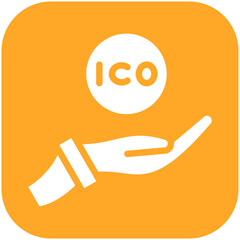 Initial Coin Offering vector icon illustration of Cryptocurrency iconset.