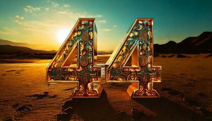 スタイリッシュな数字　44