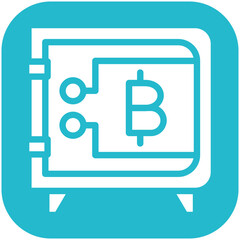 Crypto Vault vector icon illustration of Cryptocurrency iconset.