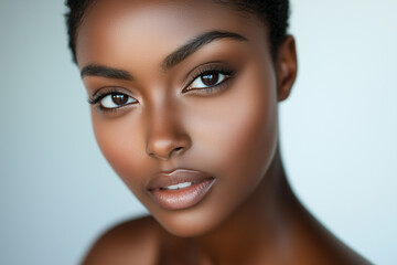 Beautiful skin woman face, healthy beauty skincare and cosmetics for adverstising. Generative Ai.	
