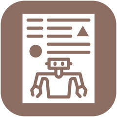 Robot Manual vector icon illustration of Robotics iconset.