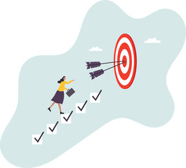 Personal development plan for career success, build specialist skill or competence to motivate and achieve business target.business concept.flat character.