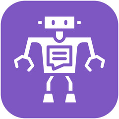 Chatbot vector icon illustration of Robotics iconset.