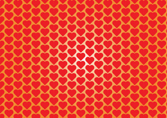 Seamless pattern with hearts