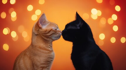 Obraz premium cats in love 