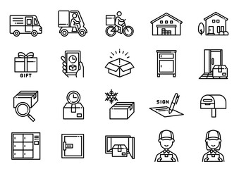 宅配・物流アイコン01　Delivery and logistics icons