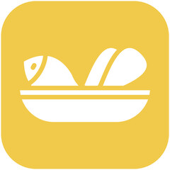 Lunch vector icon illustration of Catering iconset.