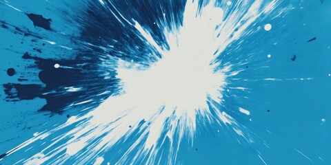 Obraz premium Dynamic abstract splash in blue white