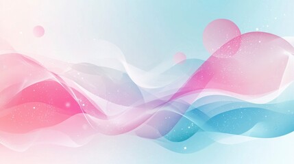 Soft Abstract Waves in Pink and Blue with Light Shading Effects