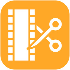Film Cut vector icon illustration of Filmmaking iconset.