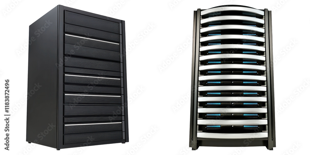 Poster a sleek storage unit with multiple drawers designed for organized storage, showcasing a modern aesth