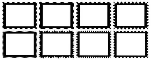  scalloped black border frame set. 