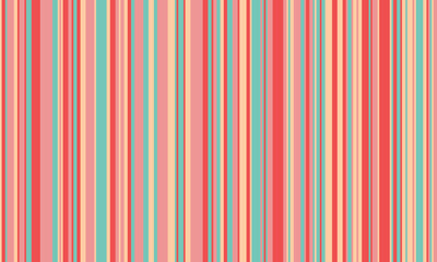 Pattern of vertical stripes, colorful thin and thick lines. Irregular stripe background, vector seamless texture. Abstract striped geometric design in bright colors.