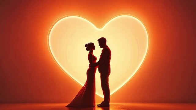 Couples standing in glowing love