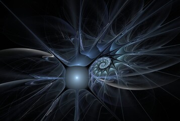 Computer generated fractal pattern and shape