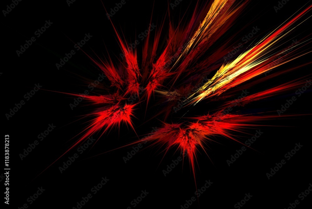 Poster computer generated fractal pattern and shape