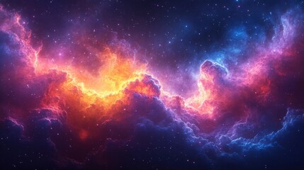 Fototapeta premium Colorful space galaxy cloud nebula. Stary night cosmos or Supernova background wallpaper