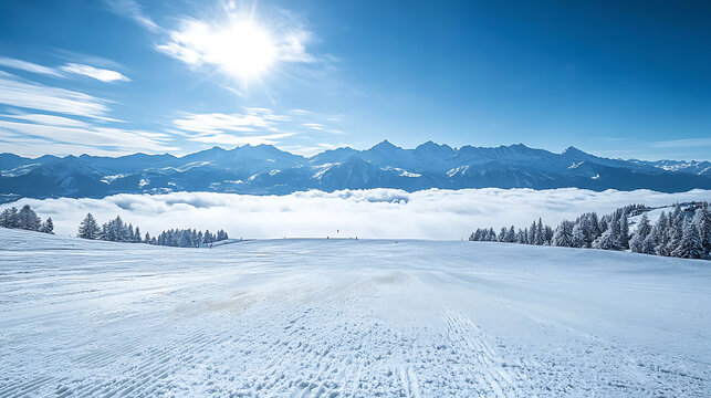 Aminona piste in crans montana: a breathtaking view