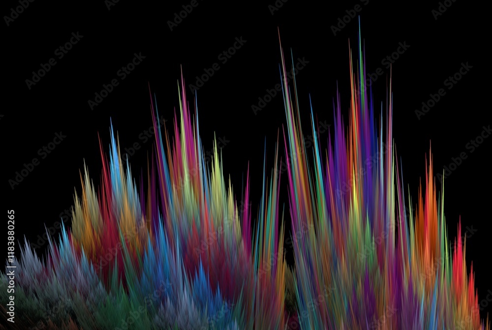 Poster computer generated fractal pattern and shape