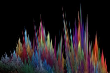 Computer generated fractal pattern and shape