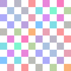 Colorful Checkerboard seamless pattern background.