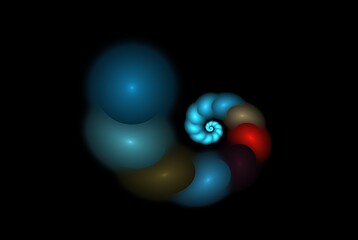 Computer generated fractal pattern and shape